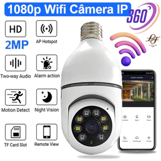 Câmera Wi-Fi 1080p: Rotação 360°, Rastreamento Automático, Monitoramento Residencial, Interna/Externa em Oferta na Shopee