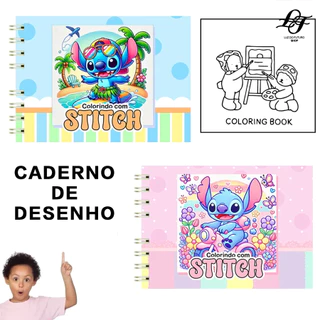 livro de Colorir Stch fofo infantil caderno de desenho para pintar 50 folhas em Oferta na Shopee