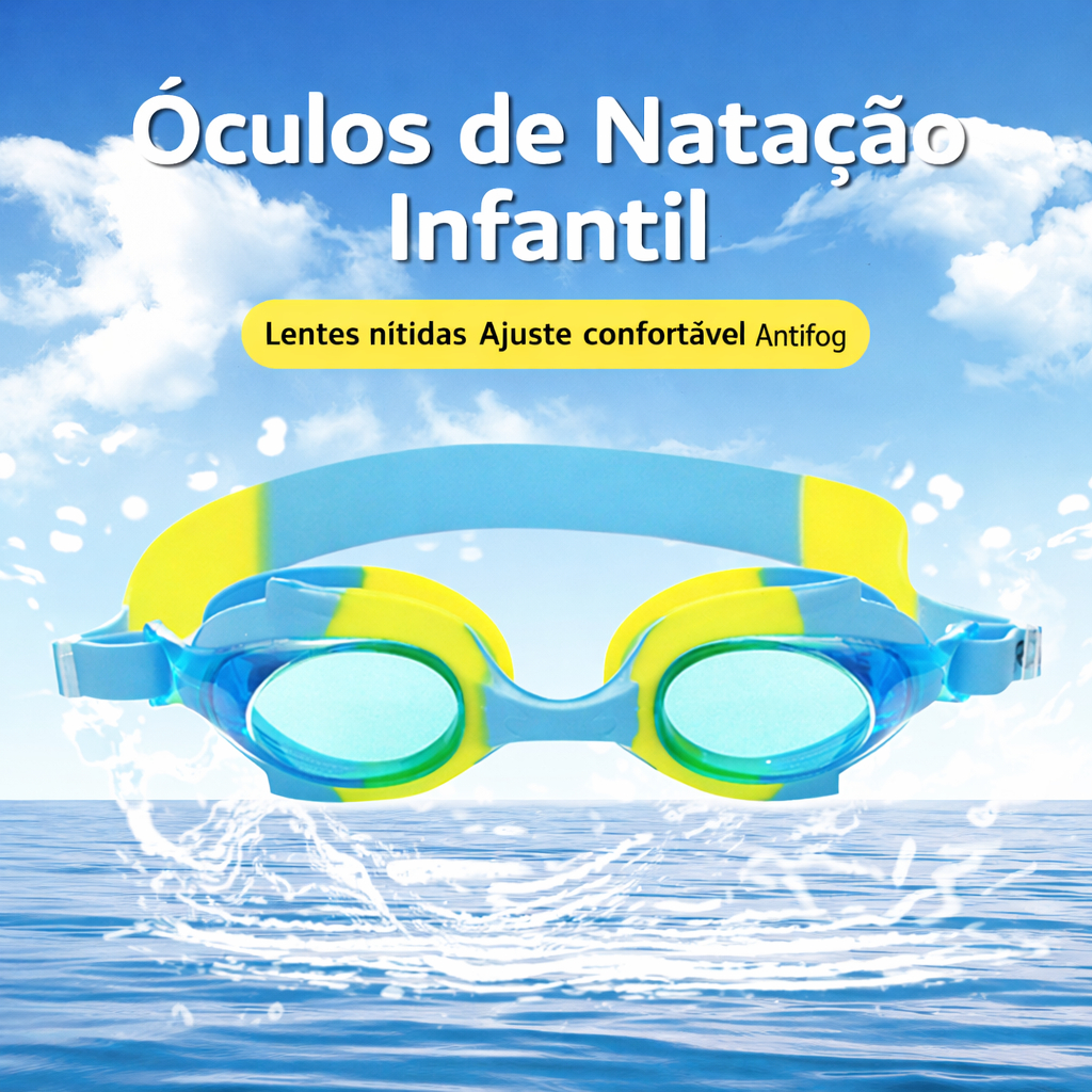 Óculos de Natação Infantil Antiembaçante à Prova d’Água para Piscina ...