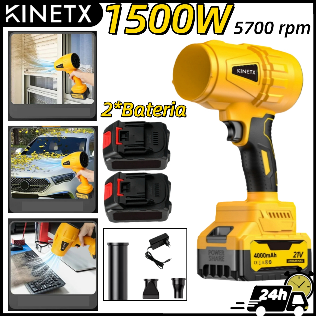 KINETX Soprador De Folhas Turbo Portáti Soprador Turbo Port 21V