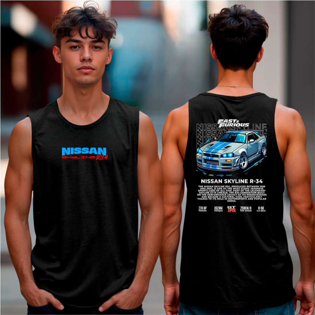 Camiseta Regata Skyline Velozes Furiosos Brian O'Conner | Shopee Brasil