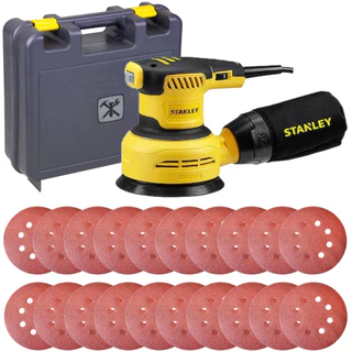 Lixadeira Roto Orbital 5 300w Ss30 Stanley Maleta E 20 Lixas em Oferta na Shopee