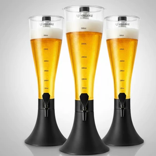 Kit 3 Torres Chopp 2,5/3 Litros Tulipa Vollekz com Refil Congelante de Aço Inox - Vollekz