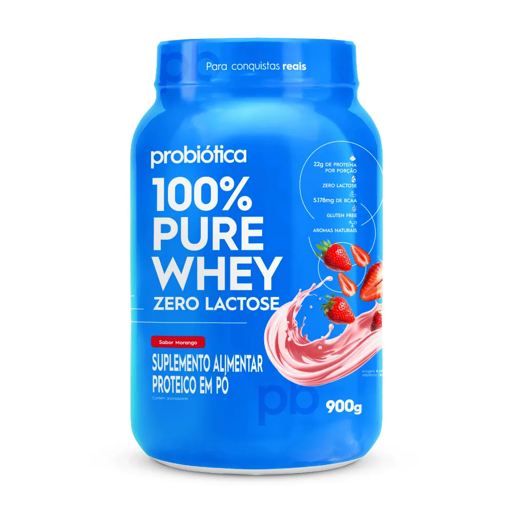 100% Pure Whey Zero Lactose Probiótica Whey Zero Lactose Probiótica ...