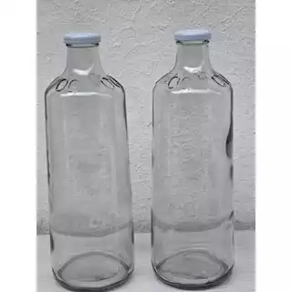 KIT 2 FRASCOS DE VIDRO INCOLOR DE 1,5 L, P/ DECORAÇÃO, ARTESANATOS, SUCOS E ÁGUA.