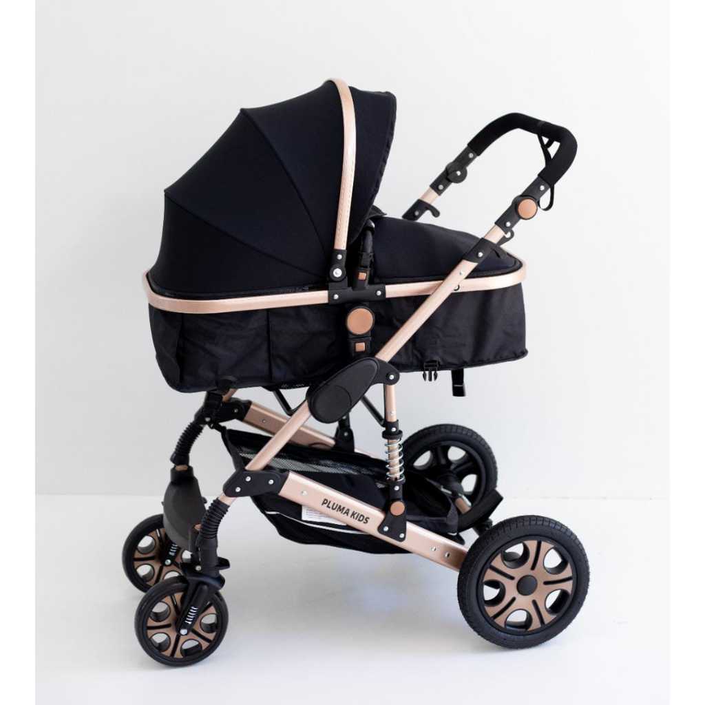 Carrinho De Bebê Europeu Pluma Kids Super Luxo com Amortecedor + Moisés ...