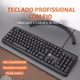 Teclado com Fio Usb Abnt2 Office Silencioso para computador notebook Home Office Escola Trabalho