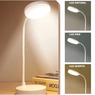 Luminária De Mesa Recarregável Led Com Proteção Os Olhos Usb Iluminaria Abajur Lâmpada De Mesa Para Quarto — foto 2 — Achou Levou Brasil