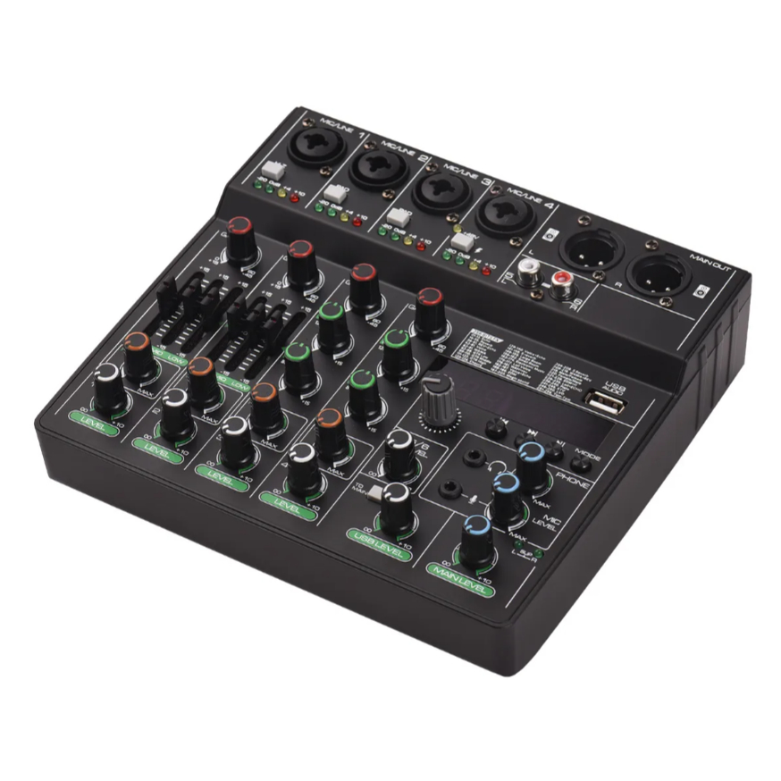 Mini Mixer Console De Mixagem De 6 Canais 256 Efeitos | Shopee Brasil