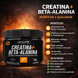 Creatina + Beta Alanina Zero Carbo 150g Fullife Nutrition