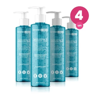 Kit 4 Espuma Cremosa de Limpeza Facial 240ml Hidratação e Maciez da Pele Com Aloe Vera Dermachem em Oferta na Shopee