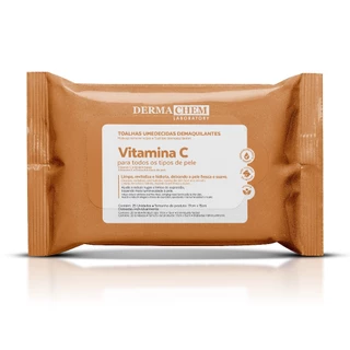 Lenços Demaquilantes Vitamina C Anti Idade Dermachem em Oferta na Shopee