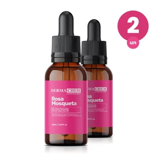 Kit 2 Sérum Facial Rosa Mosqueta 30ml Hidratação Renovação e Clareamento da Pele Dermachem em Oferta na Shopee