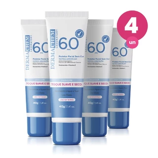 Kit 4 Protetor Solar Rosto FPS60 40g Dermachem em Oferta na Shopee