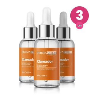 Kit 3 Sérum Clear Clareador 30ml Dermachem em Oferta na Shopee