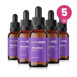 Kit 5 Sérum Anti Rugas Profundas Bioretinol 30ml Restaura e Firma a Pele Dermachem em Oferta na Shopee