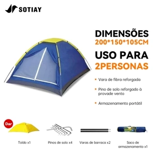 Barraca Camping 4 Pessoas - Barraca De Acampamento - Barraca Camping Praia em Oferta na Shopee