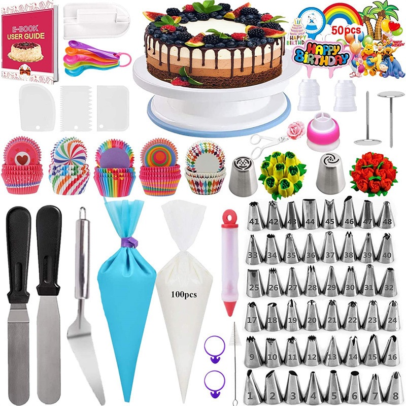 Kit Confeiteiro 322/137 Peças Bicos Inox Para Confeitar e De