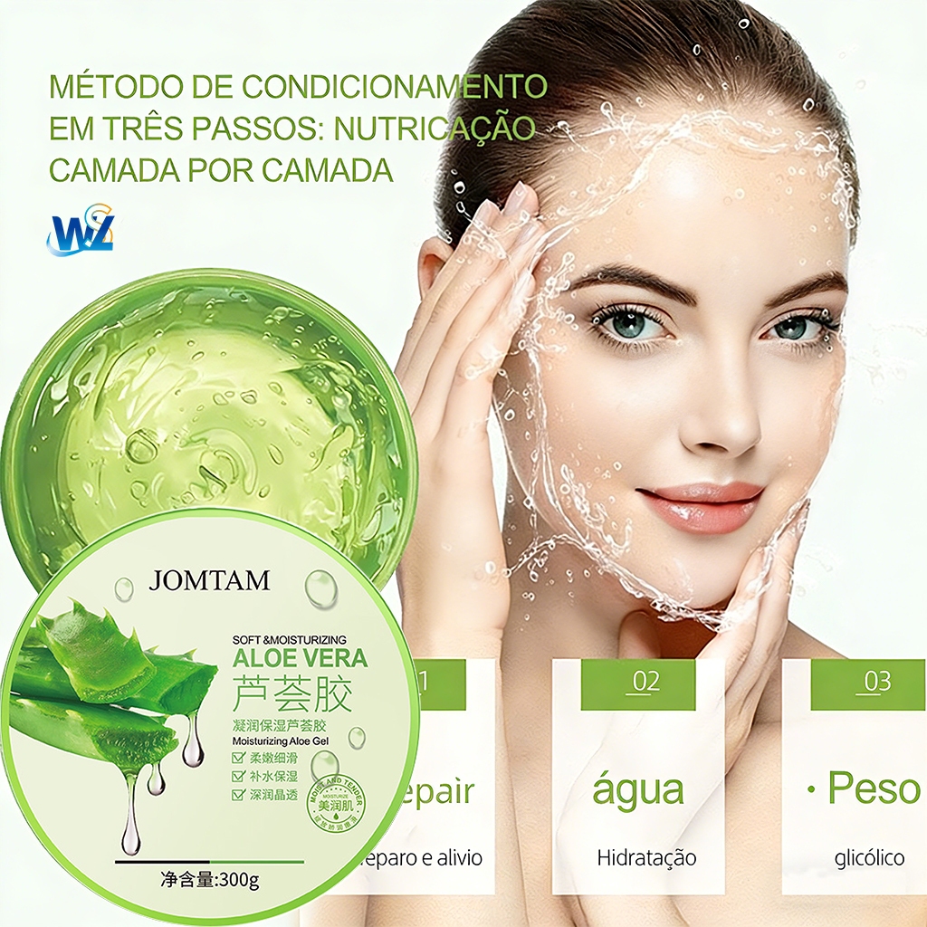 Puro Gel De Babosa - Aloe Vera 100% Natural Organico Para Cabelo, Rosto ...