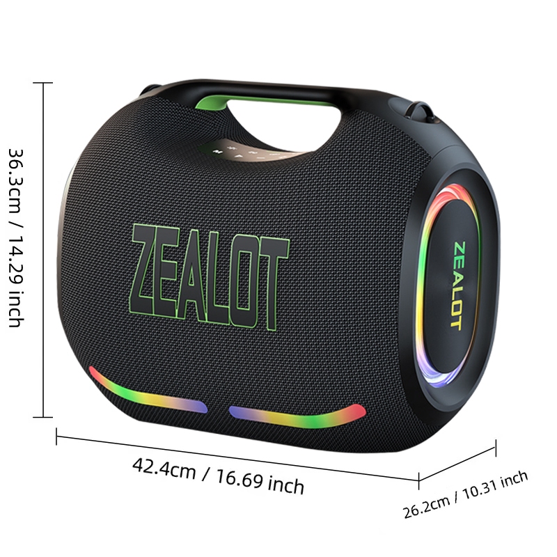 250W,48000mAh,TWS 500W,ZEALOT-ZE21 caixa de som a prova d água