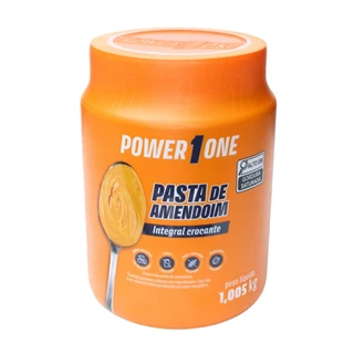 Pasta de Amendoim Crocante PowerOne 1,005kg - Vegano, Zero Açúcares e Sem Glúten