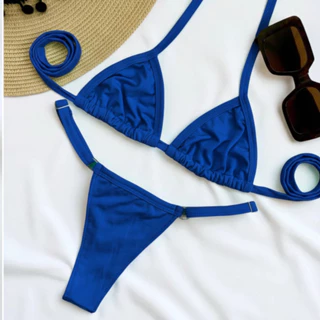 Biquíni Cortininha Feminino Fita com Regulador Sem Bojo Verão Conforto em Oferta na Shopee