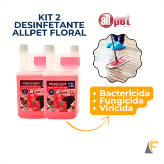 Kit 2 Desinfetante Super Concentrado Eliminador de Floral + 15 Allpet em Oferta na Shopee
