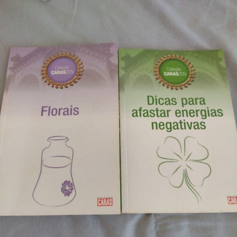 2 livros da coleção CarasZen: Florais e Dicas para afastar energias ...