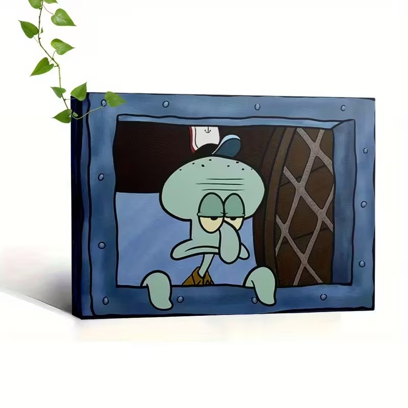 Quadro Lula Molusco na Janela – Meme Bob Esponja – Decoração Quarto Gamer Geek — imagem 2
