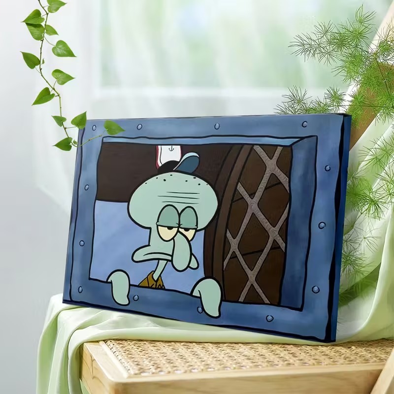Quadro Lula Molusco na Janela – Meme Bob Esponja – Decoração Quarto Gamer Geek — imagem 4