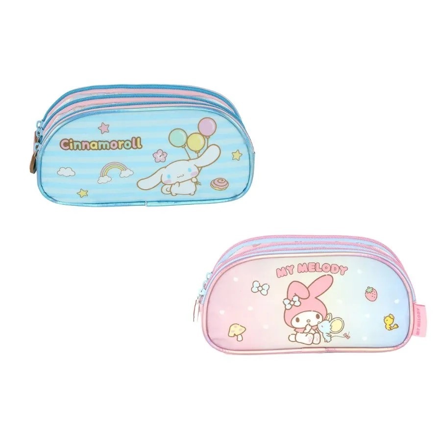 Estojo Triplo Amigos da Hello Kitty Luxcel EI42445SR cinnamoroll
