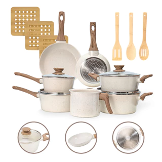 Jogo De Panelas 13 Pç Marmol Premium Revestimento Cerâmico em Oferta na Shopee