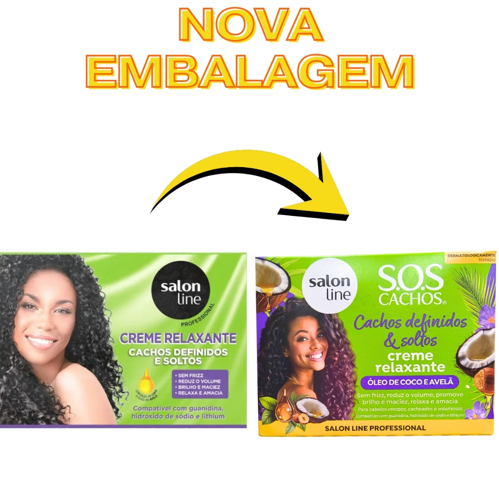 Creme Relaxante Cachos Definidos e Soltos Salon Line Creme Solta Cachos ...