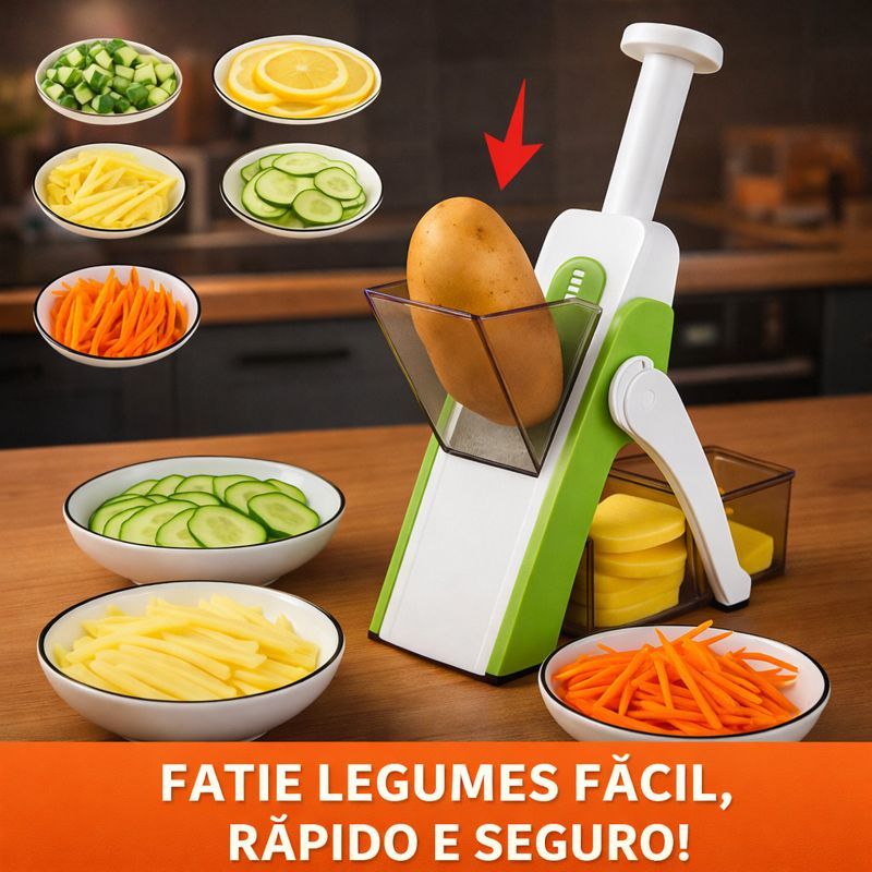 Fatiador Ralador Cortador De Legumes 5 Funções Multifunciona