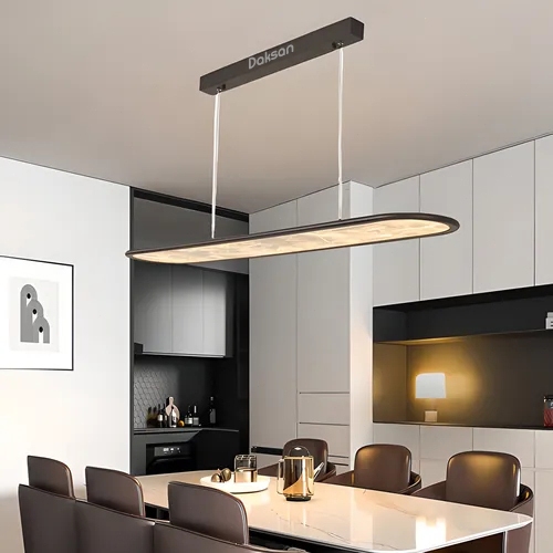 Luminária Pendente LED Linear Moderno Led Sala Bancada Escritório ...
