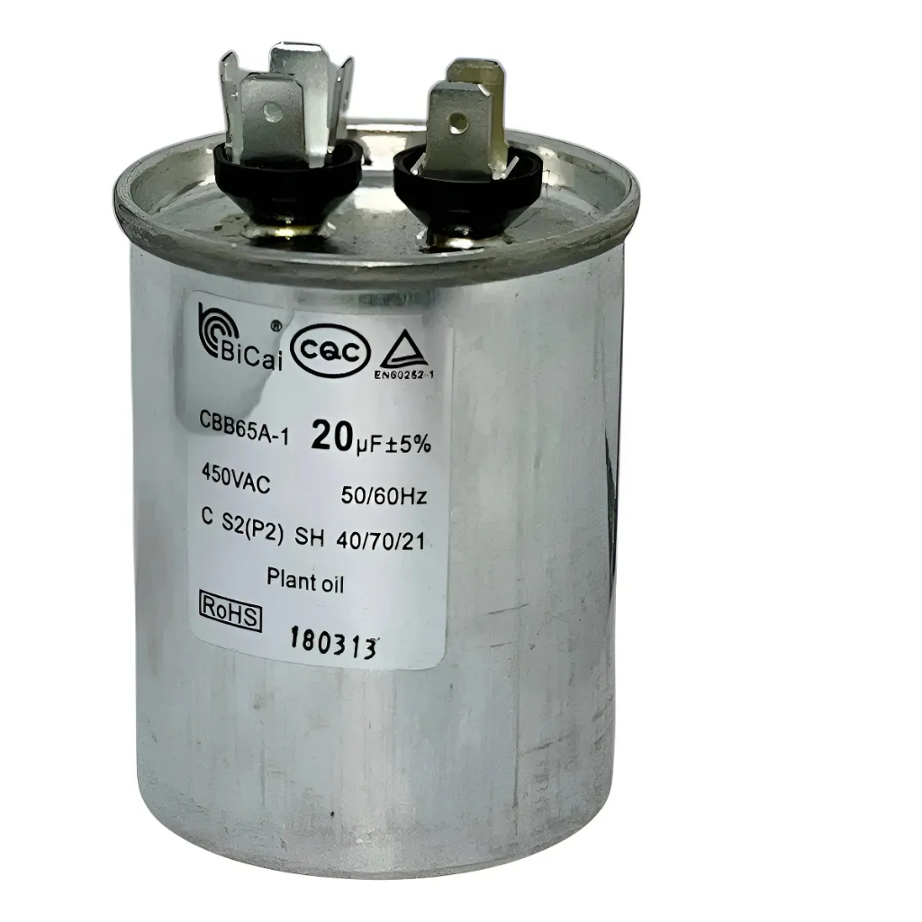 Capacitor Permanente Bicai Cbb65a-1 20uf X 450v 50/60hz | Shopee Brasil