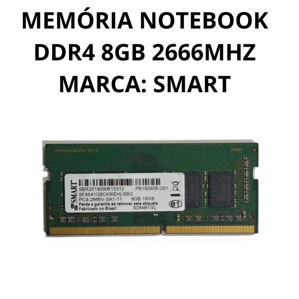[SEMI NOVAS] Memória Notebook DDR4 8GB/16GB 2666MHZ/3200MHz TESTADAS 100%