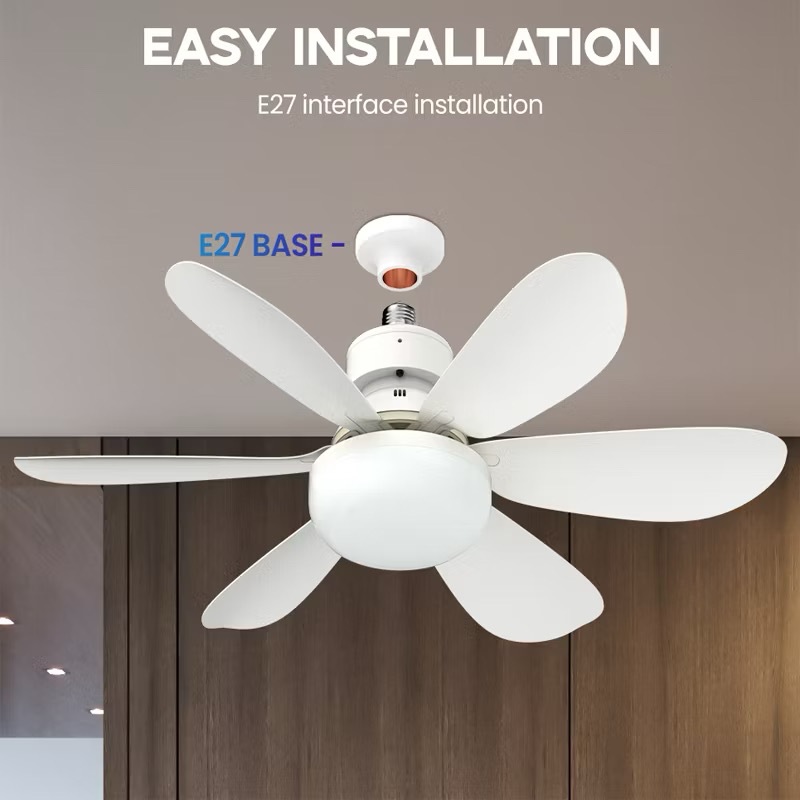 Ventilador de Teto com Luz Silencioso Controle Remoto Economica Instalação Fácil LED Bivolt
