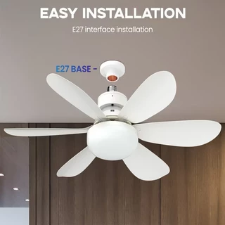 Ventilador de Teto com Luz Silencioso Controle Remoto Economica Instalação Fácil LED Bivolt