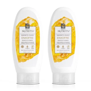 Kit 2x Nutritiv Sabonete Líquido com Enxofre 100ml para Rosto e Corpo Natuflores em Oferta na Shopee