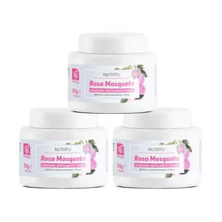 Kit 3 Máscara Esfoliante Facial Rosa Mosqueta Nutritiv Clarea, Hidrata Pele Rosto Contra Sinais de Envelhecimento 55g em Oferta na Shopee
