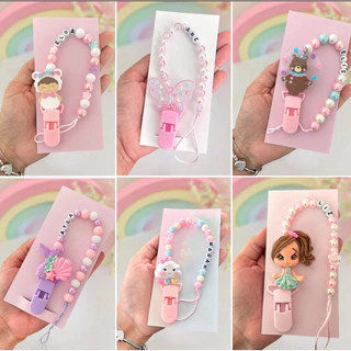 prendedor de chupeta personalizado com nome menina em Oferta na Shopee