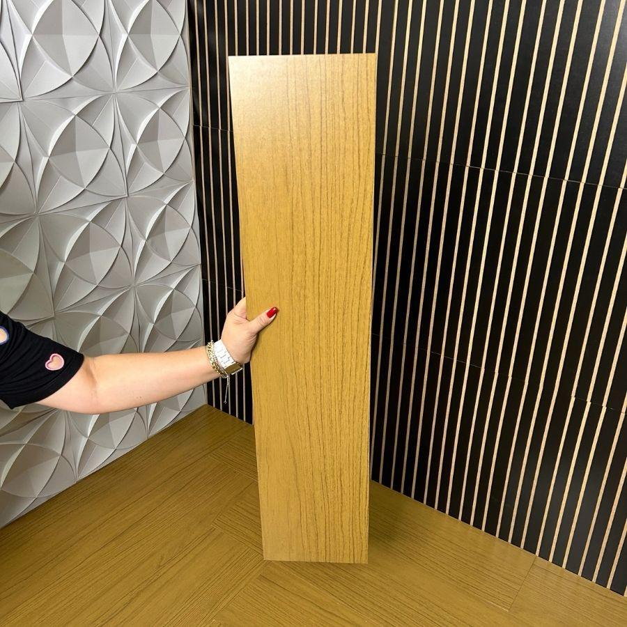KIT Piso MDF PREMIUM 90x20 Decorativo | Efeito Amadeirado | Fácil ...