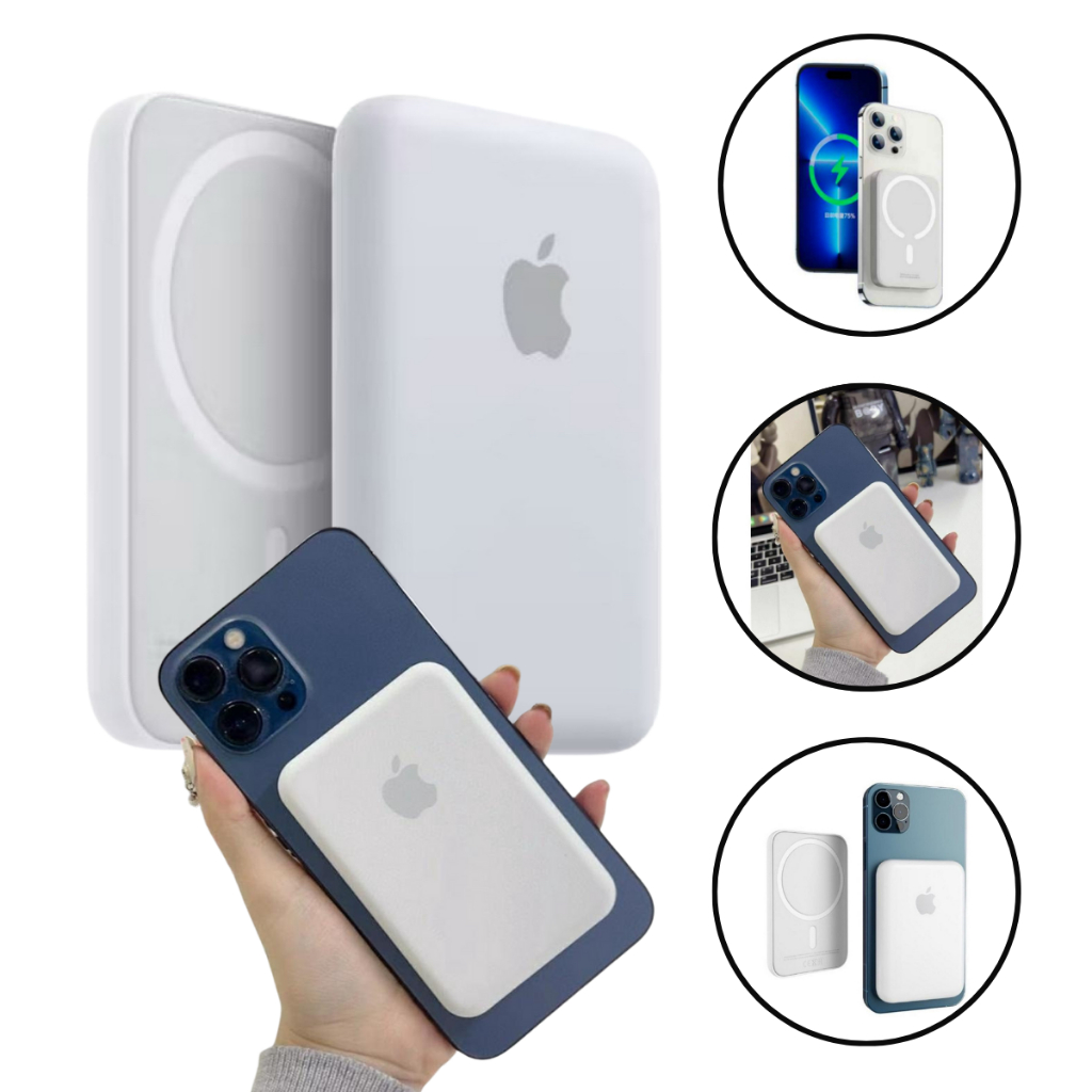 Carregador De Indução Portátil 10000mAh Power Bank Magnético Magsafe ...