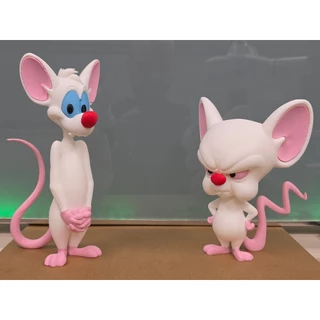 Bonecos Pink 24cm e Cérebro 20cm Miniaturas Decorativas Geek – Personagens Clássicos Animados