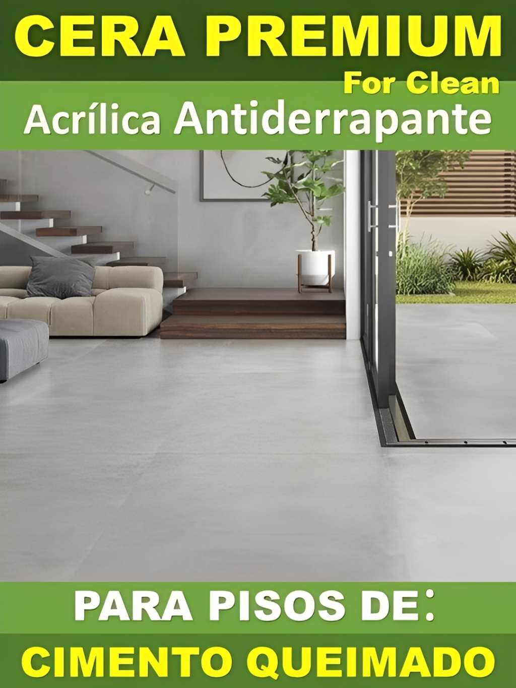 Para Piso de Cimento Queimado: Cera Incolor Liquida Acrílica Brilhante ...