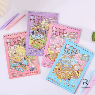 Livro Interativo Adesivos 3d 8 Cenários para montagem + Pinça - Caderno para Montar e Decorar em Oferta na Shopee