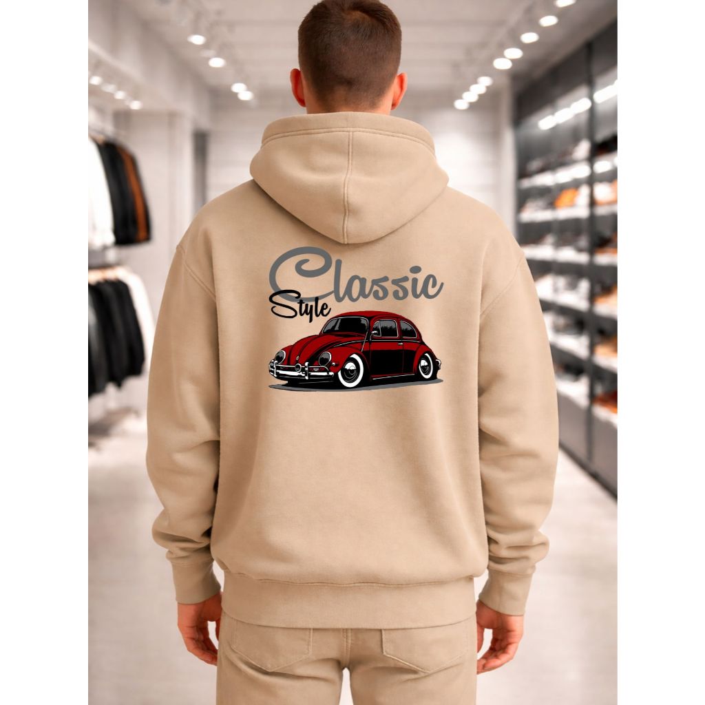 Blusa Moletom Carro Fusca Style Estampada Confortável 100%Algodao Unissex Feminino Masculino