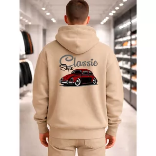 Blusa Moletom Carro Fusca Style Estampada Confortável 100%Algodao Unissex Feminino Masculino
