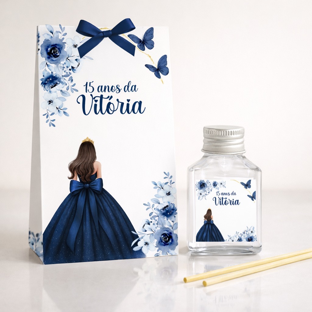 Aromatizador 15 Anos – Lembrancinha Personalizada de Debutante Azul ...